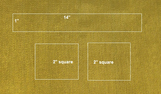 礼品袋绳子和塞子 -  1英寸宽x 14英寸和2 2英寸正方形