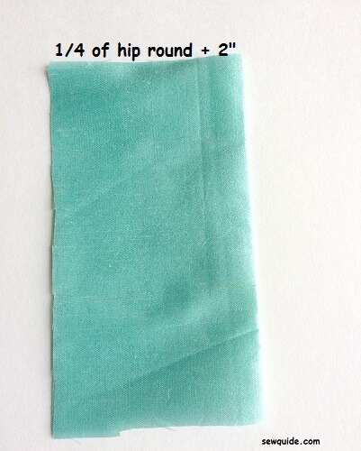 和服缝纫图案 - 服用宽度1/2的臀部圆形的织物，以及中间的面料2英寸。