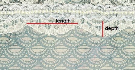 如何根据织物的边缘计算扇贝的长度和深度