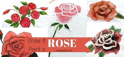 简单的玫瑰绘画