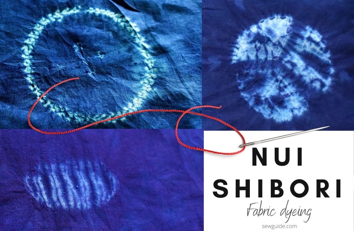 Bui Shibori技术使用针迹抗