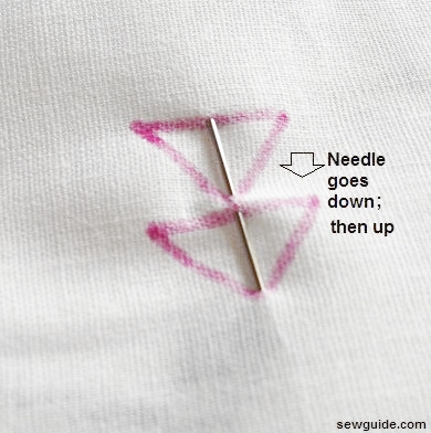 当您做刺绣时，如何将针头穿过织物