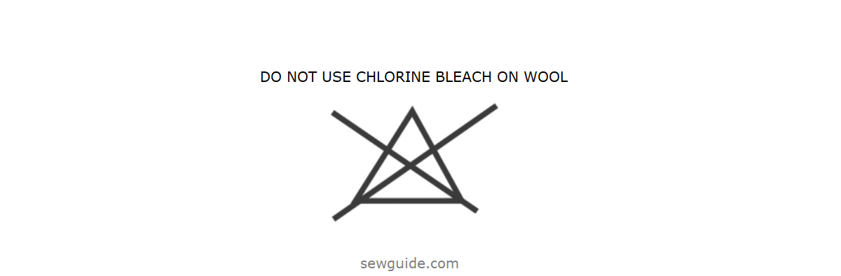 不要在羊毛上使用氯漂白剂