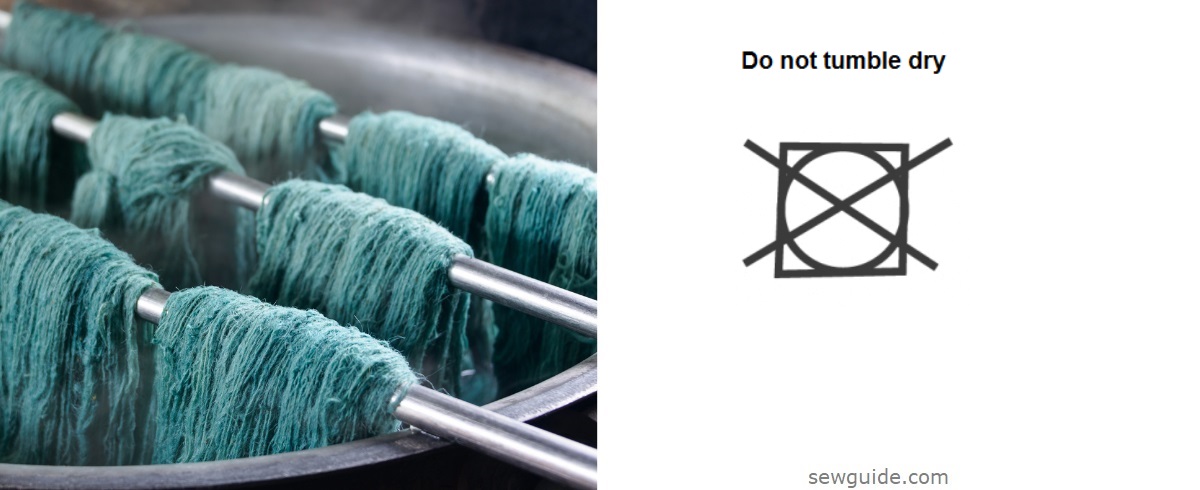 不要在烘干机中滚动干羊毛